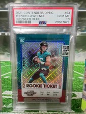 2021 Panini Contenders Optic Red/White/Blue Rookie Ticket PSA 10 Gem Mint