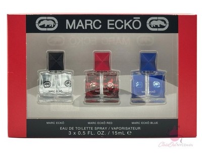 Marc Ecko 0.5 oz / 15 ml EDT 3 Piece Gift Set-Marc Ecko+Ecko Red+Ecko Blue