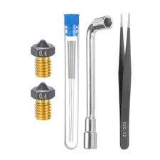 3D Nozzles Kit 2pcs 3D Printer Brass Nozzles 0.4mm, 5pcs Nozzle Cleaning Needles