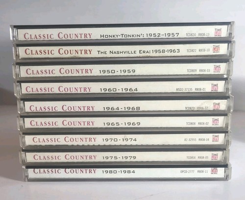 Time Life Classic Country CD Lot Of 9 (18 Discs Total) (1950-1984) Near Mint
