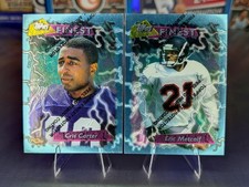 🔥Topps Finest🔥 Cris Carter Eric Metcalf NFL 1994 2 Card Lot Protective Coating