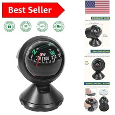 Compact Dashboard Compass Ball - Easy Read  Adjustable Mounting for Vehicles