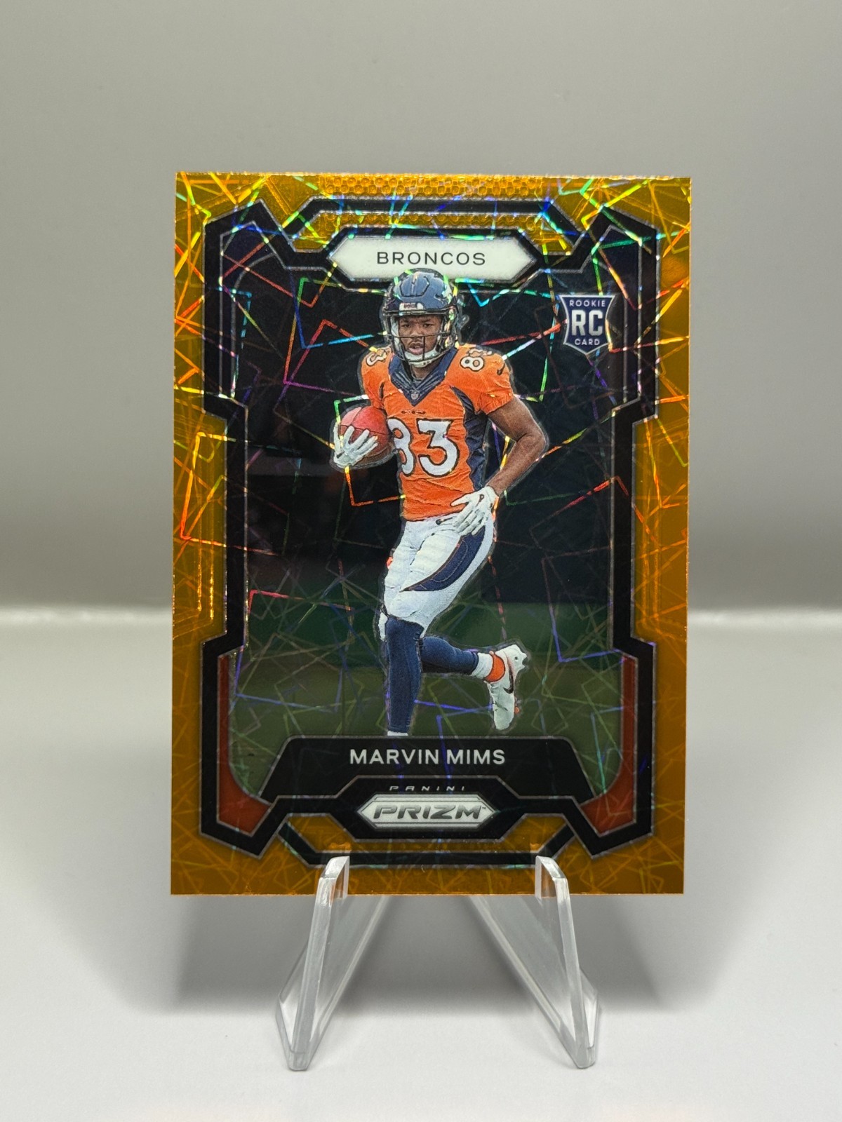 2023 Prizm MARVIN MIMS Rookie Orange Lazer Prizm RC #327 Denver Broncos