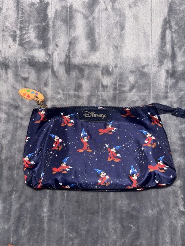 Disney Fantasia Sorcerer Mickey Allover Print Cosmetic Bag GUC