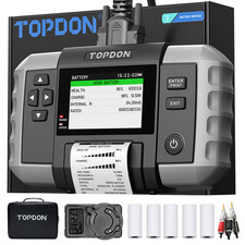 TOPDON BT600 Plus Car Battery Tester Printer Battery Load Test Charging Cranking