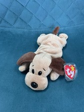 Beanie Baby Bones The Dog with Tag Protector Retired Great Condition
