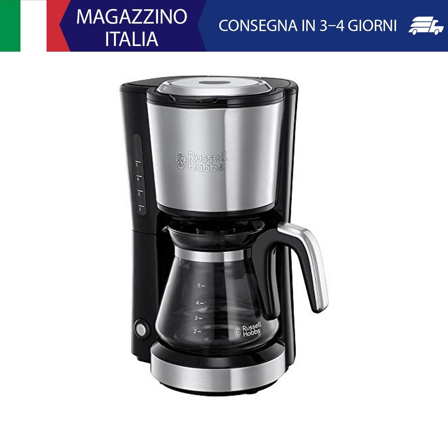 Russell Hobbs Macchina Caffè Americano, Compatta, Filtro Permanente lavabile, Sp