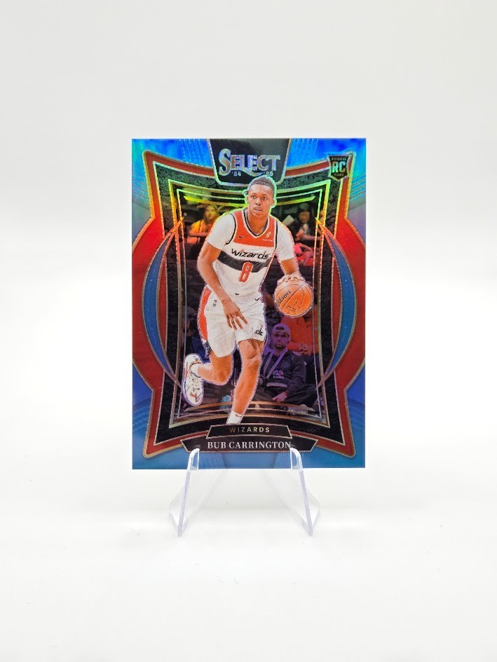 Bub Carrington 2024-25 Panini Select Premier RC Light Blue SP /299 #71 Wizards