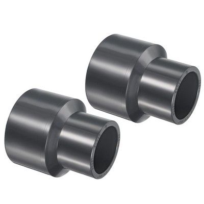 UPVC Reduzierstück Schlauch Fitting 2'' x 1-1/4'' Buchse 2er Set rechts Adapter Stecker