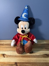 Disney Parks Sorcerer Mickey Mouse Plush Stuffed Toy 11"
