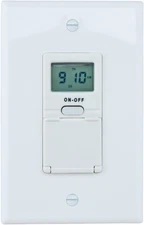 Reliance Controls WE7000W Digital 7-Day In-Wall Timer with Backup Battery