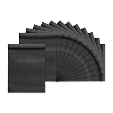 2"x2.8" Anti-Static Seal Top Plastic Bag, 100pcs Reclosable Poly Bags, Black