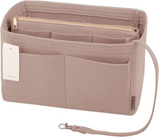 Purse Organizer Insert, Felt Bag Organizer with Metal Zipper, Handbag  Tote Sha