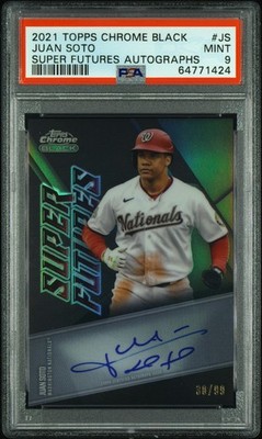 2021 Topps Chrome Black Juan Soto #JS Super Futures Autographs PSA 9 #/99