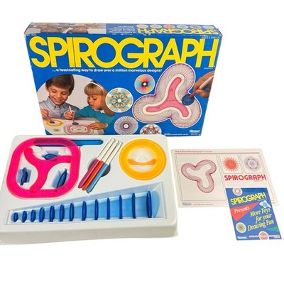 Vintage 1986 Kenner Spirograph Design Toy Set 14210 Complete Original Box Case