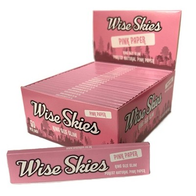 Wise Skies Pink King Size Slim Blättchen Großeinkauf Blättchen Pink