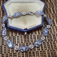 925 Sterling Silver Bracelet, Tennis Bracelet, Genuine Tanzanite Bracelet, 7.6"