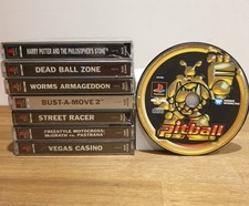 PS1 PlayStation 1 Games Bundle X 8 Harry Potter Street Racer Pitball DBZ Worms