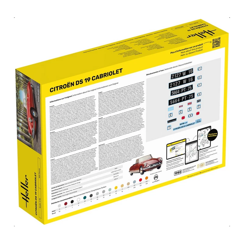 Modellino Macchina DS 19 Cabrio HELLER 80796 1:16 Modellino Char Promo - Immagine 4 di 4