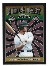 Braden Montgomery 2025 Leaf Baseball Nation Base BB-2 Black Prismatic 1/1