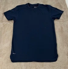 BYLT Premium Basics signature mens T-shirt size L Navy Crew Neck Short Sleeve