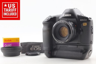 Top MINT w/ Hood】 Canon EOS-1N RS Film Camera Body EF 50mm f1.8 