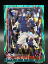 2025 Topps Chrome Update Willi Castro #USC67 Green Wave /299 Chicago Cubs