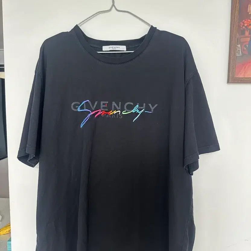 Givenchy Rainbow Logo Black T-Shirt - Men thumbnail 2