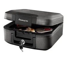 SentrySafe .28 Cubic Feet Fireproof And Waterproof Safe Box With Key Gray