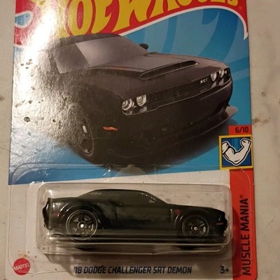 Hot Wheels Dodge Challenger SRT Demon Black 1:64 Diecast Muscle Mania Car