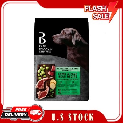Pure Balance Grain-Free Lamb & Fava Bean Recipe Dry Dog Food, 24 lbs