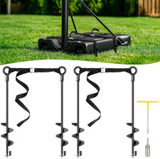 Basketball Hoop Anchor Tie down Kit High Wind, 18'' Heavy Duty Steel Basketball