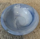 Vintage Avon Blue Swirl Milk Glass Trinket / Soap Dish -May 1978 Great Condition