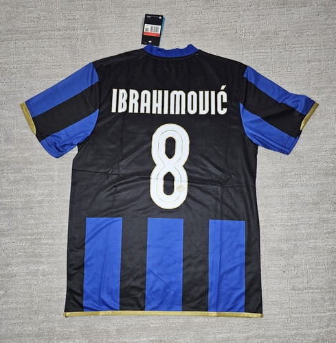 Vintage Zlatan Ibrahimovic #8 Inter Milan 2008-09 Home Jersey Kit L And XL