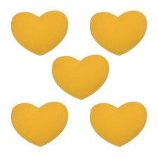 5Pcs Silicone Tennis Racket Vibration Dampener Heart Shaped, Yellow