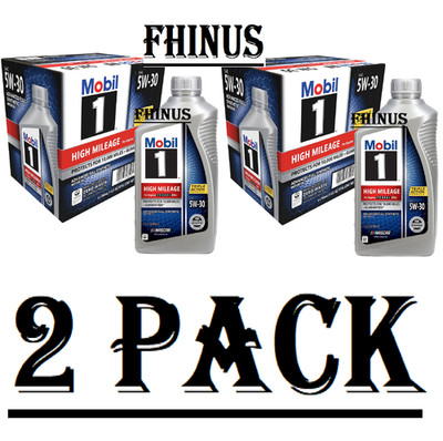 6 PCK Mobil 1 5W-30 High Mileage Advanced Full Synthetic Motor Oil 1-quart (2pk)