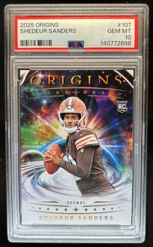 2025 Panini Origins Shedeur Sanders RC #107 Browns PSA 10 GEM MINT Rookie