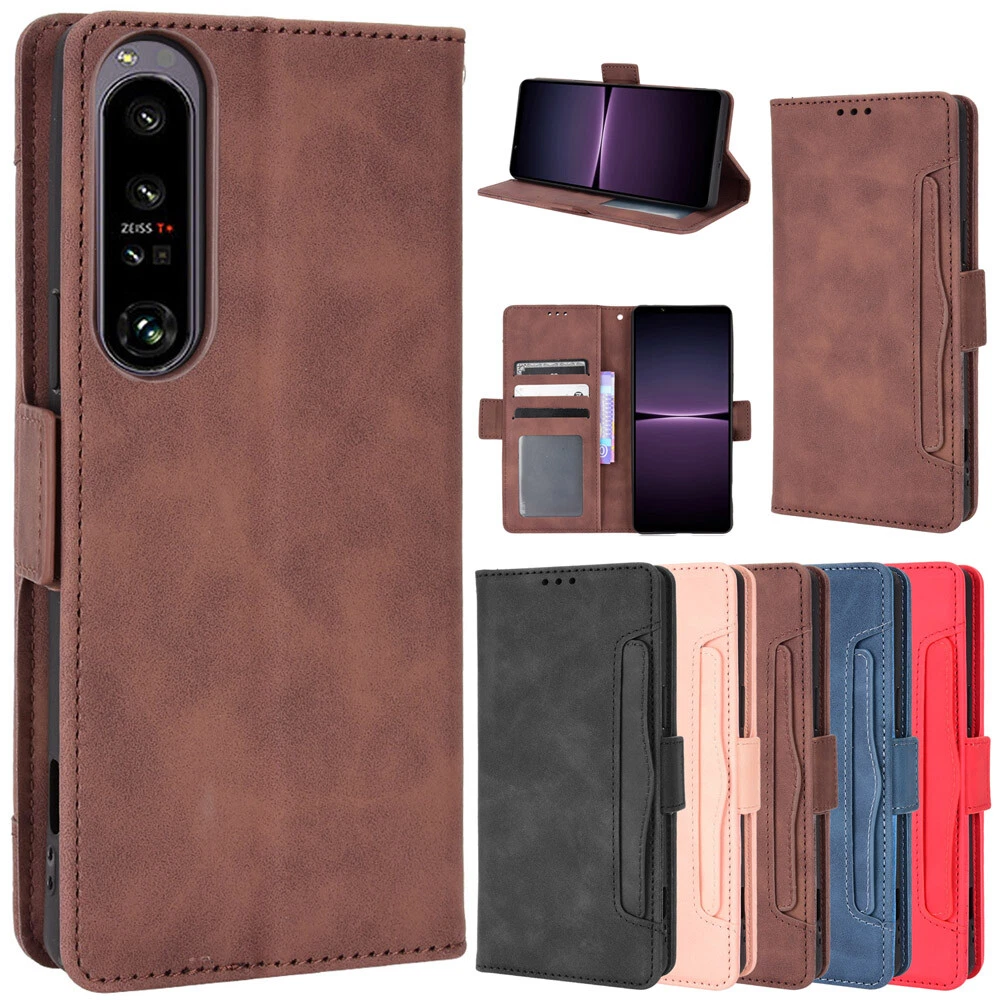 Custodia In Pelle Per Sony Xperia 1 II - Con Custodia In Silicone Interna E Linguetta Di Estrazione Nero 1075400