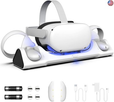 ZYBER Charging Dock for Meta Quest 2, VR Stand Oculus 2 (Support Elite Strap
