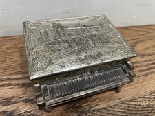 Vintage California The Ambassador Hotel Los Angeles Piano Metal Trinket Box NL