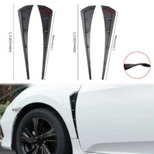 2 Pcs Universal Car Fender Side Vents ABS Spoiler Fender Decorative Stickers