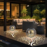 Steckleuchte Solarlampe Kugelleuchte Gartenlampe Hof Deko Erdspieß Led 2Er Set