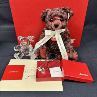 138-25 Steiff Baccarat collaboration teddy bear with pendant