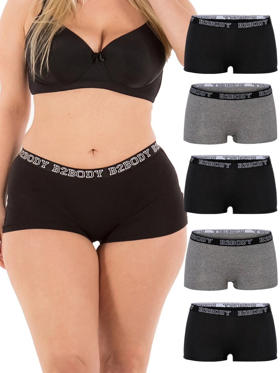 B2BODY Cotton Underwear Boyshort Panties for Women Small to Plus Size