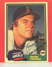 Frank Tanana California Angels 1981  Autographed Card
