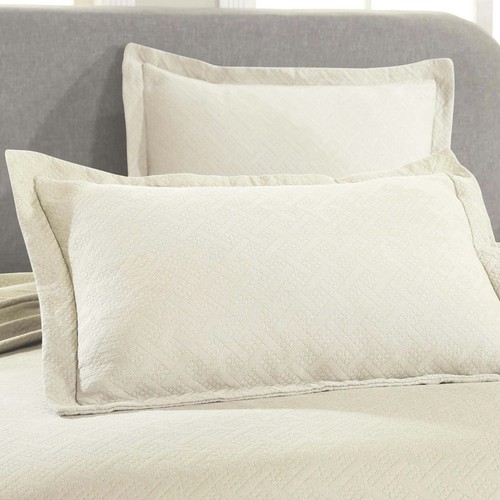 Basketweave Cotton Matelasse Decorative Bedspread and Pillow Sham Set - Picture 41 of 82