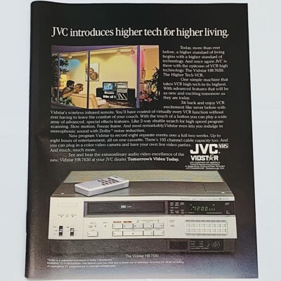Vintage 1980's JVC Vidstar HR-7650 VCR Video Recorder