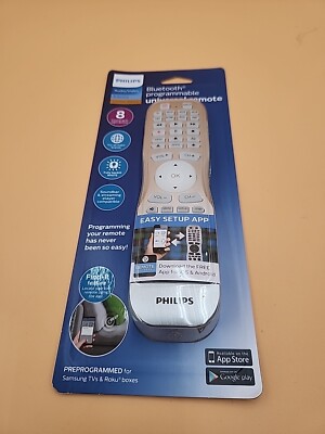 Philips Elite Plus 8 Device Audio/Video Bluetooth Programmable Universal Remote.
