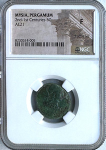 MYSIA, PERGAMUM 2ND-1ST CENT. BC - AE UNIT - ATHENA/NIKE - NGC F - FREE SHIPPING
