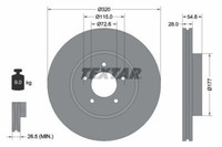 2X Textar 92235403 Bremsscheibe FüR Chrysler Dodge